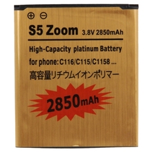 S5 Zoom 2850mAh High Capacity Replacement Mobile phone Battery for Samsung Galaxy K zoom / Galaxy S5 zoom / C116 / C115/C1158