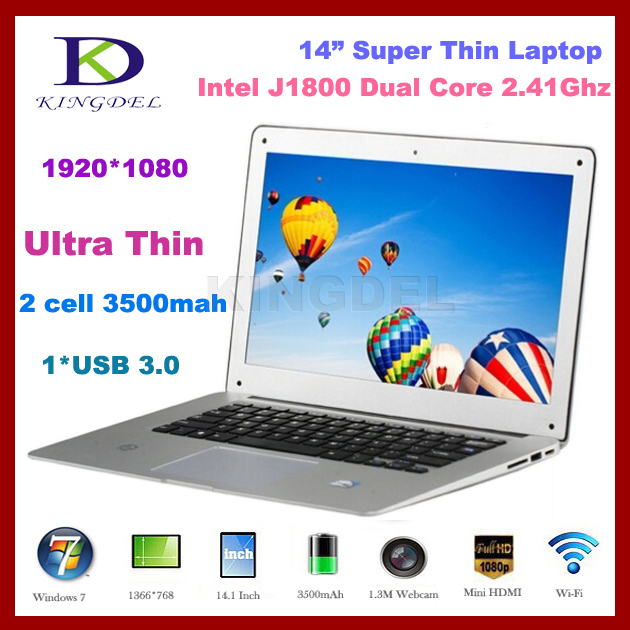 DHL free Best laptops prices in china Intel Celeron J1800 Dual Core 2 41Ghz 4GB RAM