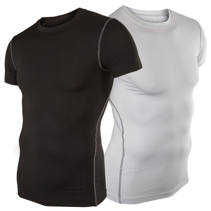Mens Quick Drying 2015 New Sports Brand Exercise Casual Short sleeve T Shirts Tops Tees Slim