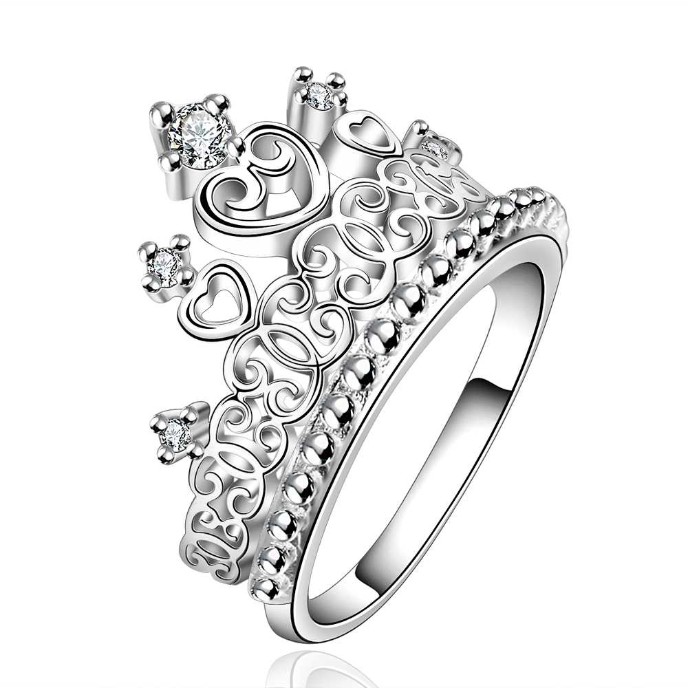 Hot Sale Free Shipping 925 Silver Ring Fashion Sterling Silver Jewelry championship crown Ring SMTR629