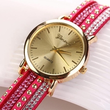 6 Colors Ladies Gift Luxury Jewelry Rhinestone Wrap Bracelet Quartz Wristwatches Women Dress Watches Relogio Feminino