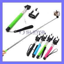 Z07-5S Extendable Handheld Monopod Audio Cable Wired Selfie Stick Take Photo for iPhone 6 6 Plus Samsung