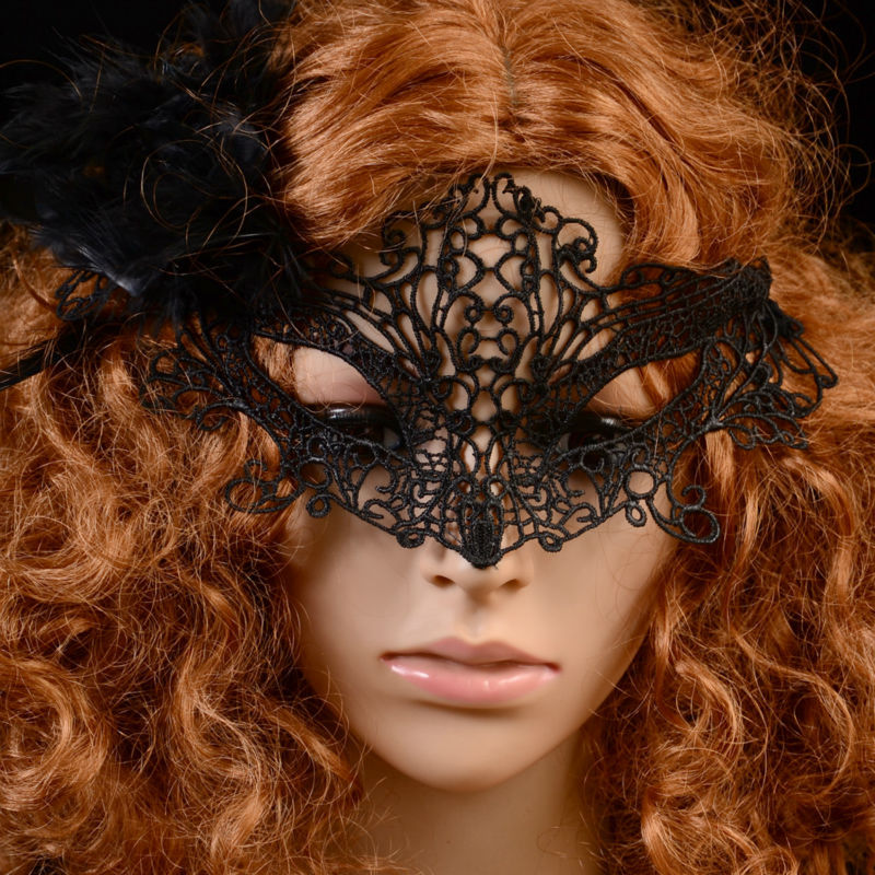 Wholesale Jewelry 12pcs Lot New Designer Sexy lady Black Masquerade Party Lace Mask Z16T10 
