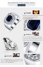 New Year Jewelry Gift Watch Shaped Noble Ring Real Platinum Plated Austrian Crystals Wedding Unisex Rings