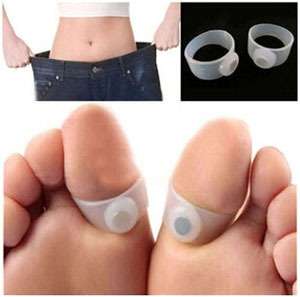 Practical New Original Magnetic Silicon Foot Massage Toe Ring Weight Loss Slimming Easy Healthy