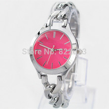New Model Fashion red/pink/blue dial bracelet women wristwatches luxury lady watch Stainless steel japan movement high quality