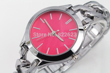  New Model Fashion red pink blue dial bracelet women wristwatches luxury lady watch Stainless steel