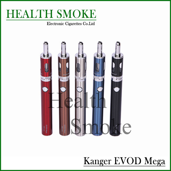 Genuine New arrivals Kanger Evod Mega metal Electronic cigarette 1900mah battery Newest e cig Starter Kit