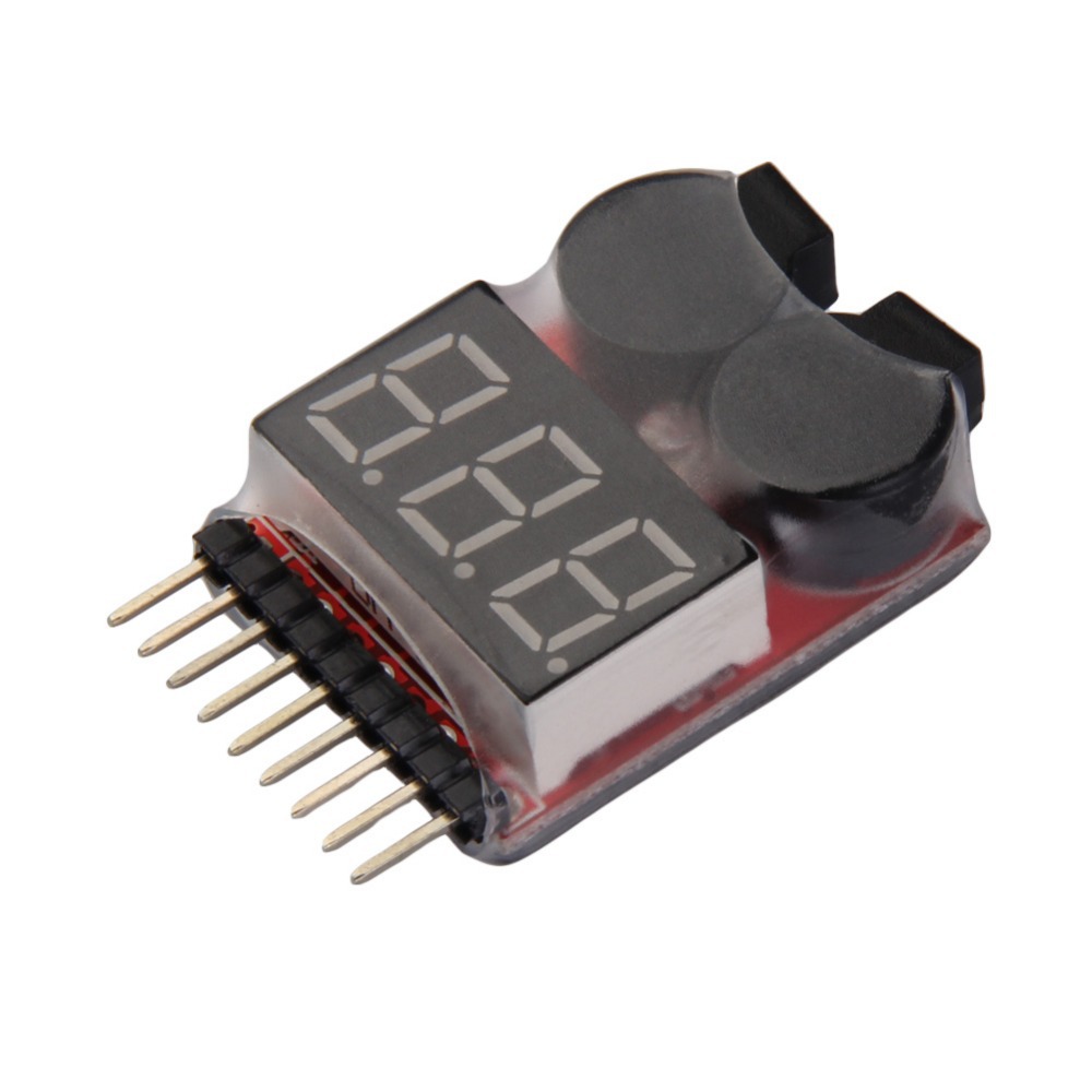 2 in1 RC Lipo bateria baixa tensão medidor indicador de testador 1S-8S LED