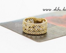 2015 Fashion Korean version of the influx of people openwork rose gold ring women love jewelry