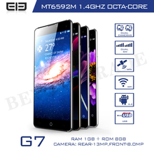 Original Elephone G7 MTK6592 Octa Core Cellphones 1G RAM 8G ROM 5.5”IPS Screen 13MP Camera Mobile Phone Ultrathin Android Phone