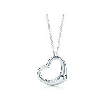 Simple Silver Peach Heart Necklaces Pendants Chain Jewelry Accessories for Women long necklaces pendants for women