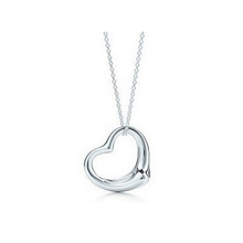 Korean Fashion Jewelry Simple 925 Sterling Silver Peach Heart Necklaces Pendants Chain Jewelry Accessories for Women