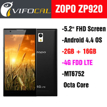 Original ZOPO ZP920 Smart Mobile Phone 4G FDD LTE Android 4.4 MT6752 Octa Core 5.2” FHD Screen 2GB RAM + 16GB ROM GPS -Unlocked