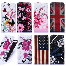 flower Luxury Vertical Lotus PU Leather Magnetic Flip Cover Cell Phone Case Accessories Huawei Ascend G6