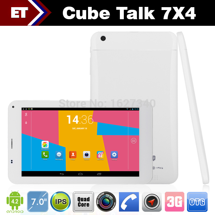 Cube U51GT talk 7x 7x4 quad core Tablet PC 7 inch Phone Call MTK8382 1 3GHz