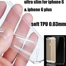 NEW arrival silicone tpu case for iphone 6 Plus mobile phone shell 0 3MM soft cover