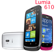 Original Nokia Lumia 610 Wifi GPS 8GB Internal storage 5MP camera Unlocked Mobile Phone refurbished