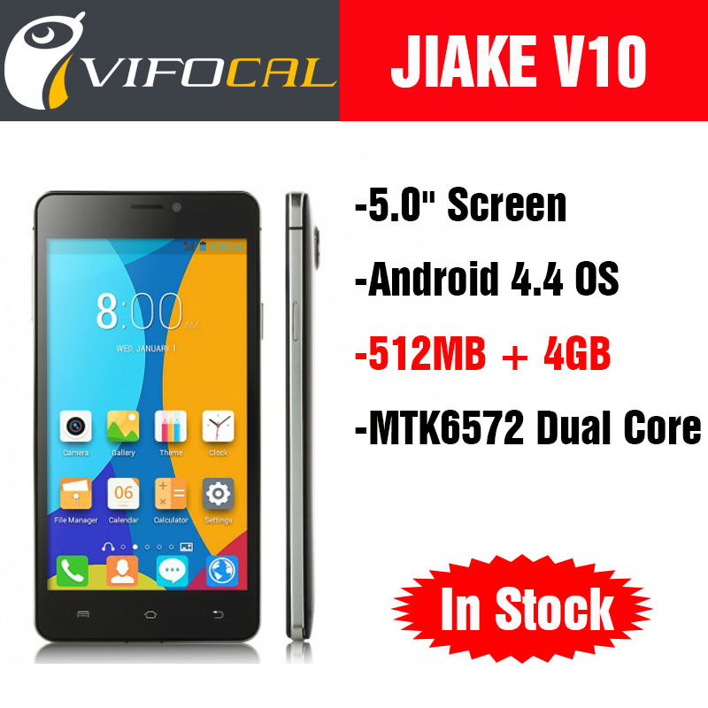 Original JIAKE V10 Smart Mobile Phone 5 0 Screen MTK6572 Dual Core Android 4 4 OS