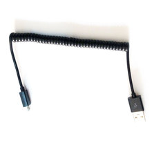 Spring coiled retractable micro usb cable data sycn cable For samsung galaxy s3 s4 htc Smartphone