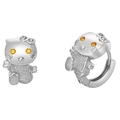 Hello Kitty Animal Earrings fashion jewelry For Women Rose Gold and Platinum Plated Colors 2015 Brinco