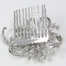 BELLA 2015 New Bridal Wedding Flower Bow Hair Comb Pins Austrian Crystal Head Piece For Wedding