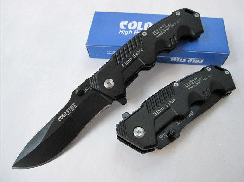 hy217 Black Cold Steel tactical folding Knife pockect camping hunting rescue knives couteau pliant edc tool