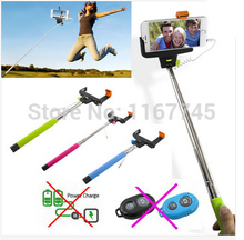 Free Shipping Extendable Handheld Monopod Audio cable wired Selfie Stick take photos for IOS Android smart phone