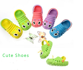 Сабо дети дети гусеница пляж обувь игрушки 3d сабо сад обуви тапочки сандалии сабо конфеты цвета девушки летняя обувь