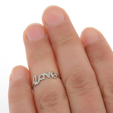  Europe and the United States Distinctive simple letter Love peace symbol Open Toe Ring 