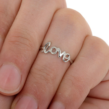 Europe and the United States Distinctive simple letter Love peace symbol Open Toe Ring 