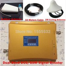 LCD display! 1 set dual band GSM 900mhz DCS 1800mhz mobile signal booster repeater/Repeater Amplifier, GSM repeater booster