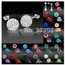 2015 Fashion Jewelry Rhinestone Crystal fashion Beads ball stud earrings