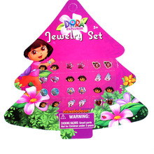 Hot cute Dora series gift Child Peltier children s jewelry earrings 36pair lot Free shipping