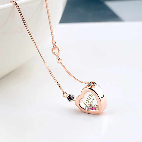 Wholesale italina Brand Fashion Jewelry Bear Heart Crystal Necklace Dita August For Women Milan MJ0418 