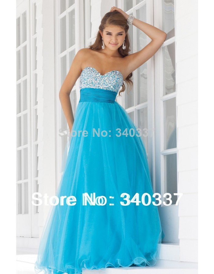 ready-to-ship-2-colors-in-stock-A-line-Floor-Length-Tulle-Prom-Dress ...