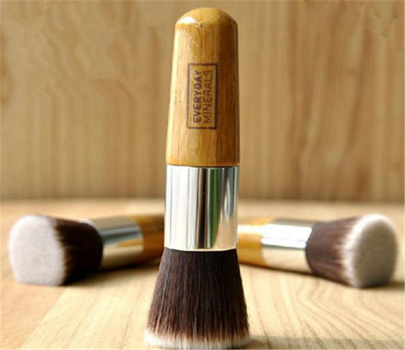Flat Top Buffer Foundation Powder Brush Cosmetic Makeup Tool Wooden Handle OZ