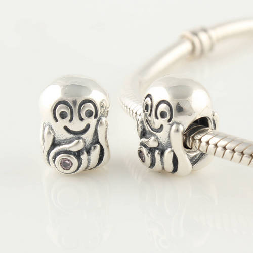Fits Pandora Bracelet DIY Making Authentic 100 925 Sterling Silver Beads Happy Baby Charm 2014 New