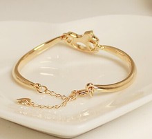 Rose gold crystal horse cavalo female bracelet korean luxury strass hand chain pulsera mujer pulseiras femininas
