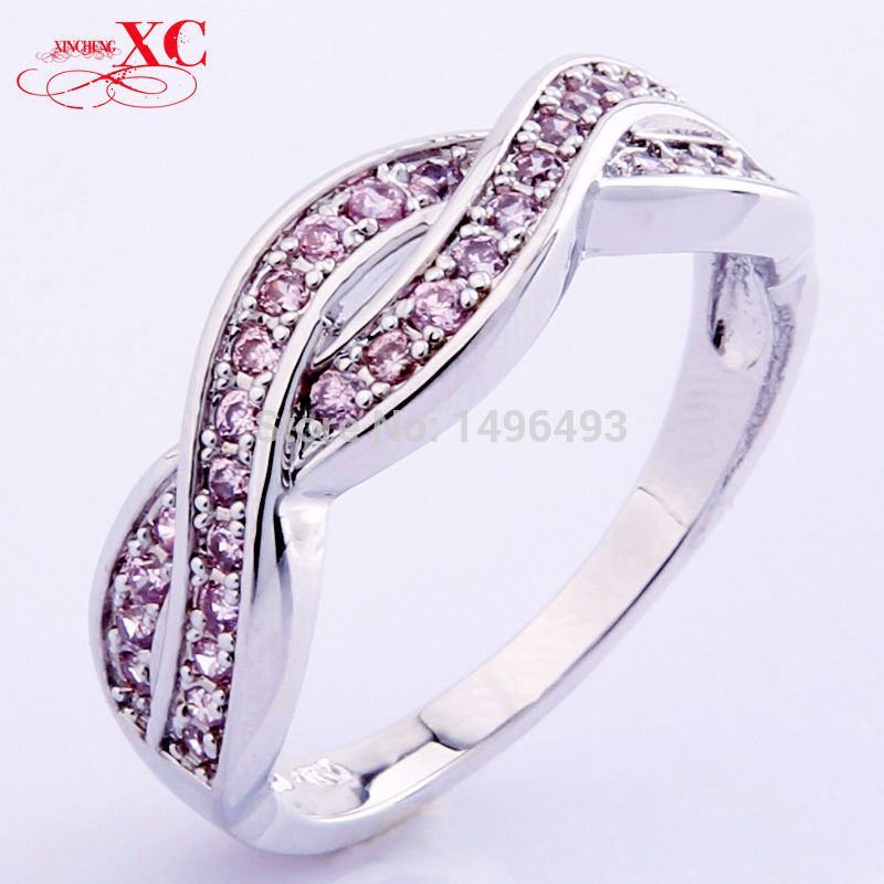 18KT-White-Gold-Filled-Rings-Women-Pink-Sapphire-Fashion-Jewelry ...