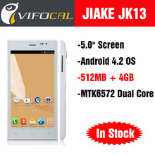 Original Jiake JK13 MTK6572 Dual Core Smart Mobile Phones 5.0” Screen Android 4.2 OS Dual Sim 512MB RAM + 4GB ROM WCDMA 3G GPS