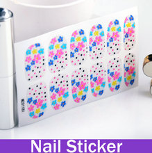 2015 Newest Flower Patterned Nail Sticker buy minx glitter nail Beautiful Colorful Blossoms