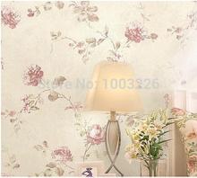 papel de parede 3d wallpaper Rustic rose romantic non woven flower wall paper floral wallpaper for