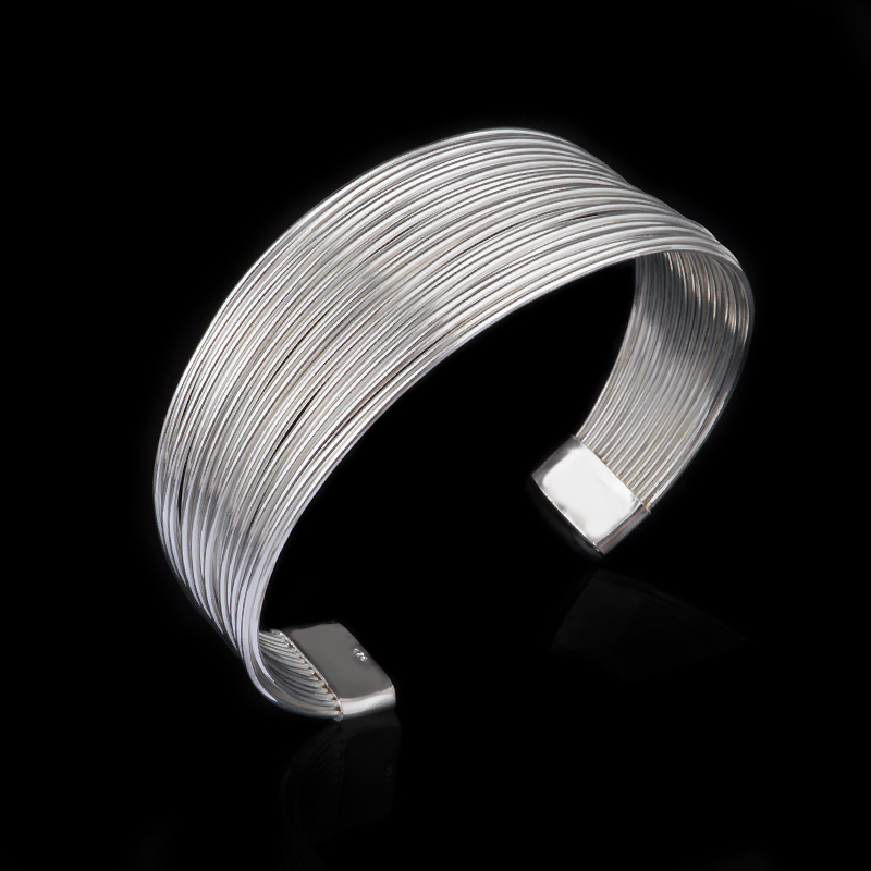 2015-New-925-Sterling-Silver-Fashion-Jewelry-Men-Charm-Cuff-Bracelets ...