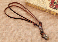 Personality man leather necklaces fashion Vintage Lighter parts cross pendant rope chain necklace Charm best friend