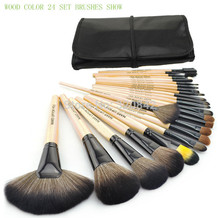 Stage Makeup Brush 24pcs set 3color Brushes set tools portable full Cosmetic brush tools Foundation Eyeshadow Lip brush