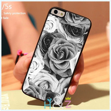 Flowery Vintage Shabby Chic Floral ROSE Hard Mobile Phone Cases Accessories for iPhone 5s 5 5c 4 4s Case Cover Brand Free Gift