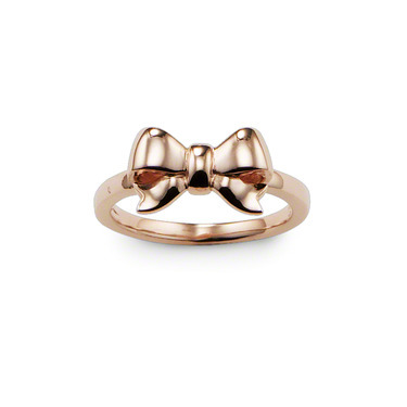 free shipping 2015 New rose gold ring bowknot ring fashion jewelry rings for women austrilian crystal