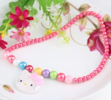 1set 6pcs hello kitty jewelry necklace bracelet hair band Baby Hair Clips Children Hair Accessories cute