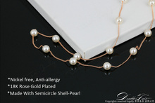 Free Shipping Vintage Pearl Beads Chokers Necklaces Pendants 18k Gold Plated Fashion Brand Party Jewelry For
